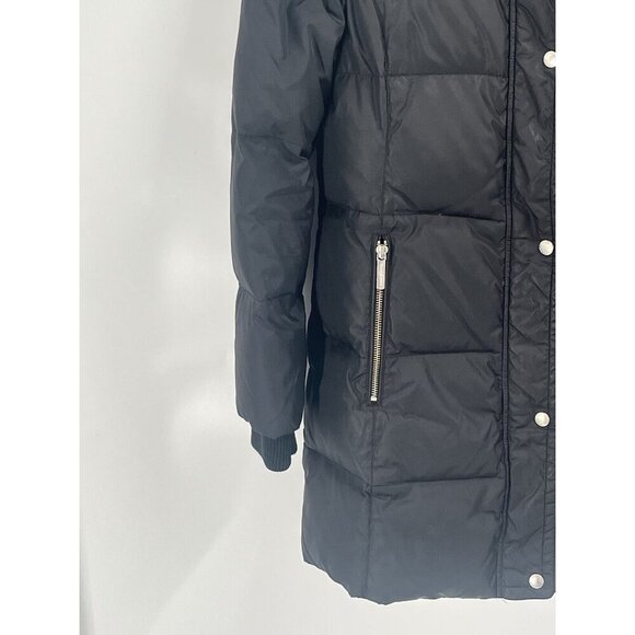 Michael Kors Mid Length Black Puffer Jacket Coat Down Fill Sz Small - Picture 2 of 6